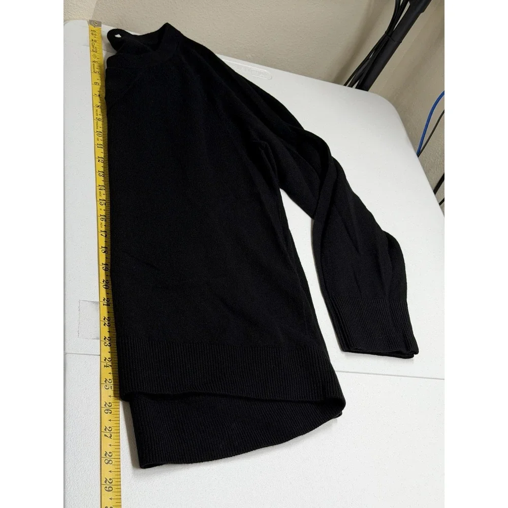 Kate Spade Sweater Women Medium Black Bow Knit Wool Modal Preppy Feminine Staple